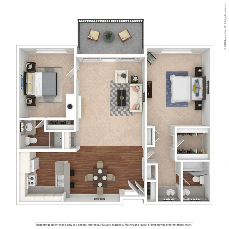 The Blue Dolphin – Two Bedroom at Mariners Village Apartment Homes